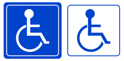 handicap or wheelchair person symbol, vector - 12499352