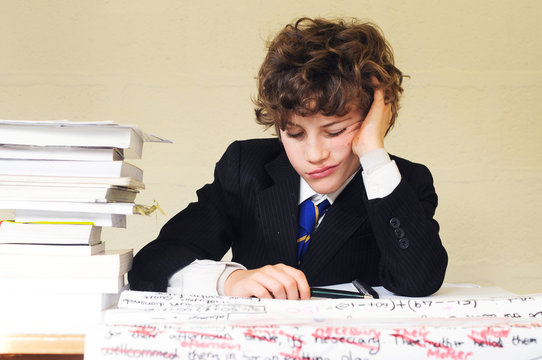 bored school boy