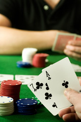 Fototapeta na wymiar Ludzie gry w pokera