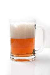 glass of beer isolated on white background