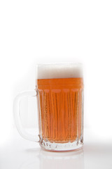 glass of beer isolated on white background