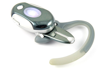 bluetooth headset isolated on white.