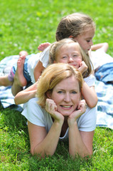 Fototapeta premium Mother and daughters