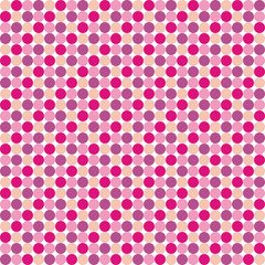 Seamless Pattern with Colorful Circles Isolated on White