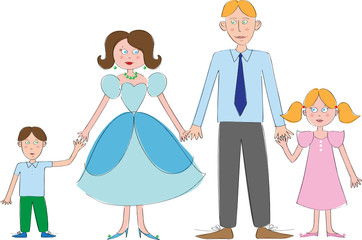 Family with two children