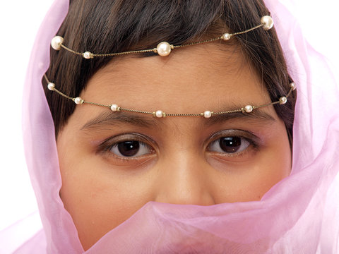 girl dressed for an indian festive occasion