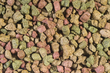 Pet food in close up