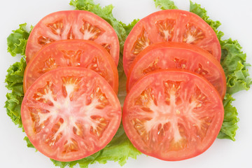 Tomato Slices on Green