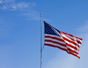 American Flag in Light Wind