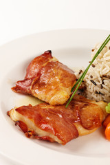 Kabeljaufilet im Parmaschinkenmantel
