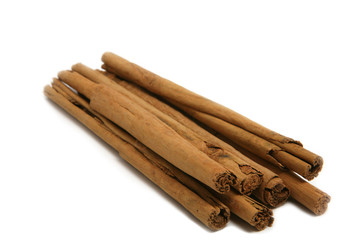 cinnamon bark isolated on white