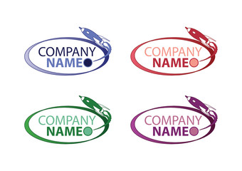 Rocketship Company Logos (4 Color Variations)