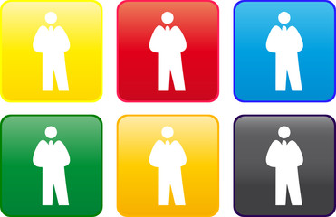 Businessman web button