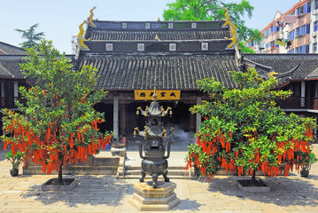 Naklejka premium China,Shanghai water village Zhujiajiao Yuanjin temple