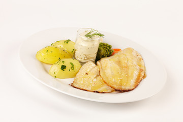 Schollenfilet mit Kartoffeln