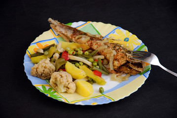 fish with vegetables