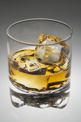 Scotch,bourbon or whiskey on the rocks