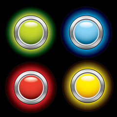 Glowing button set