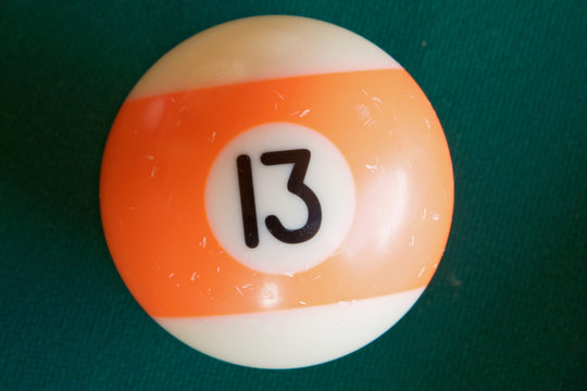 Photo of one billiard ball
