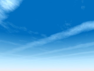 high resolution 3d blue sky background with white clouds