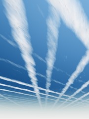 high resolution 3d blue sky background with white clouds