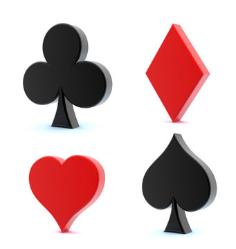 3D playcard icons