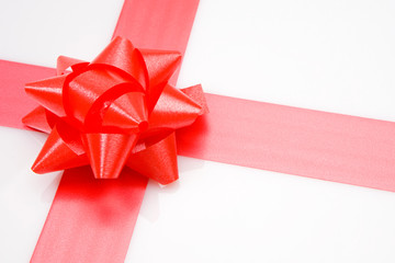 Red ribbon of gift
