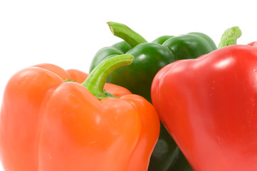 Colorful pepper on white background