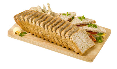 Wholemeal bread sandwiches