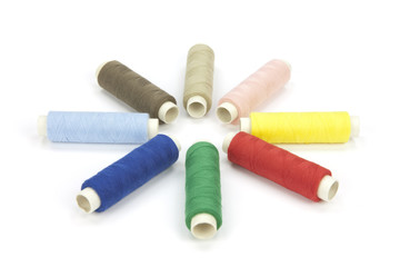 Nähgarn Rollen zum Stern