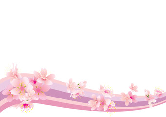 sakura flowers wave