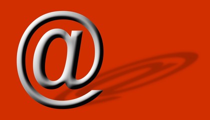 Arobase AT email symbol illustration