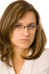 woman in glasses