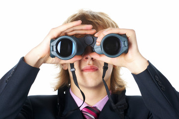 The man with the field-glass looking in before