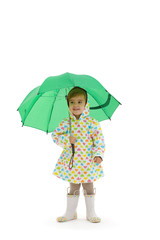 Small girl with umbrella