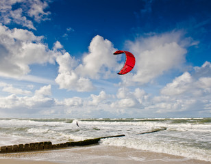 Kitesurfer vor Westerland
