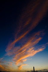 Leuchtturm Kampen, blaue Stunde