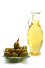olive oil and olive