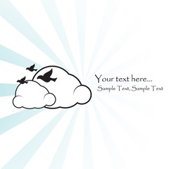 Birds flying for peace