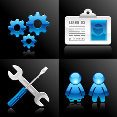 Vector Account and Config Icons