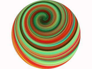 Bunte Kugel, um die sich alles dreht