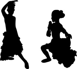 small  ballet dancer black silhouette