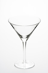 glass cold martini cocktail isolated over white