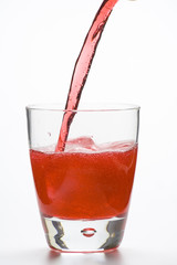 glass cold martini cocktail isolated over white