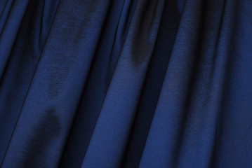 Fototapeta premium Blue curtain background