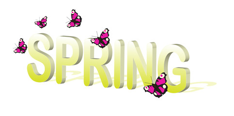 spring with butterflies