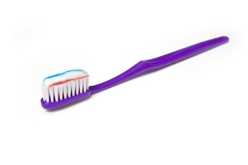 toothbrush isolated on a white studio background.