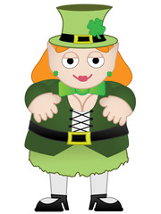 Female leprechaun smiling
