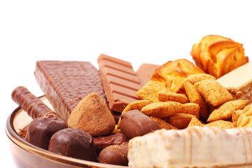 dessert isolated on white