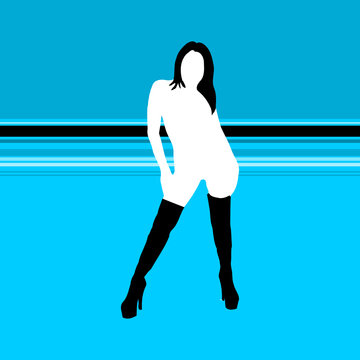 stripperin (auf t&uuml;rkis)